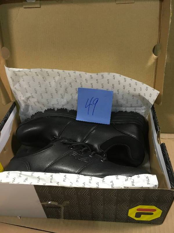 lot 49 image: FILA Memory Breach Low Men Size 10 Black Synthetic Soft Toe Work Shoe not used