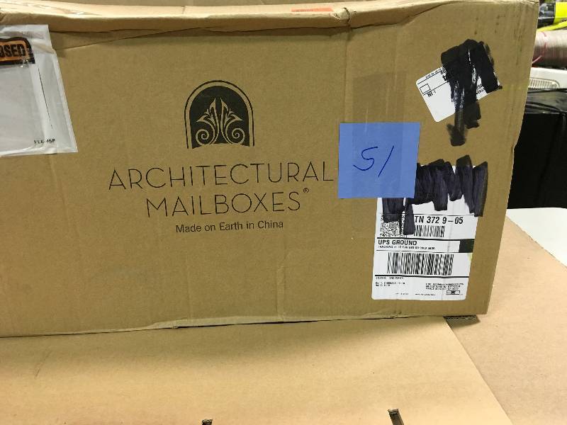 lot 51 image: Hillsborough Post Mount Mailbox in Rubbed Bronze not used