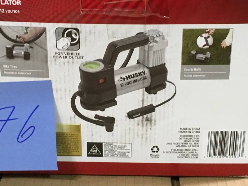 lot 76 image: HUSKY 12-Volt Inflator  in good condition