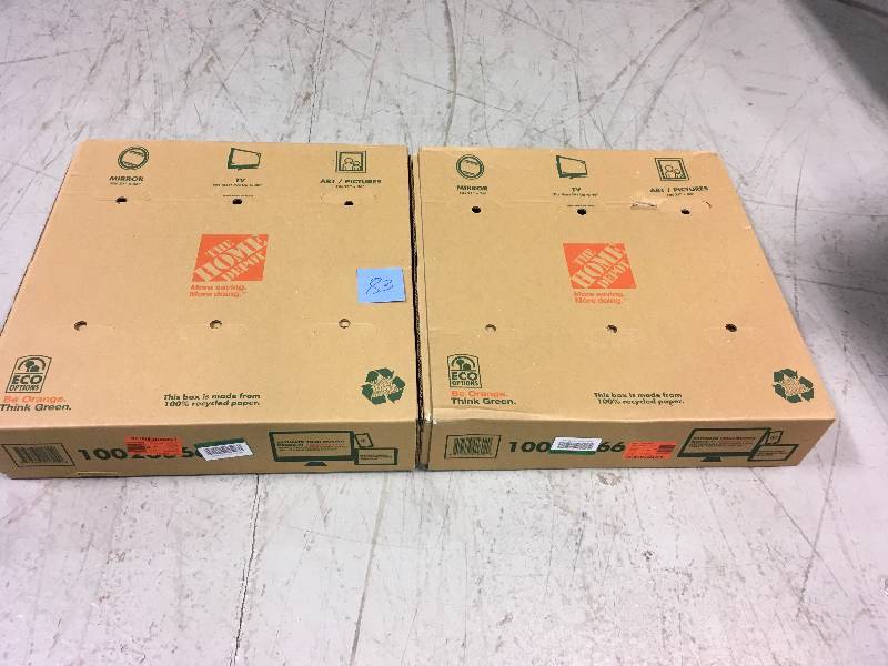 lot 83 image: 25.75D x 24.625H x 5.75 H Medium Moving Box TV Brown Mirror Picture Storage not used