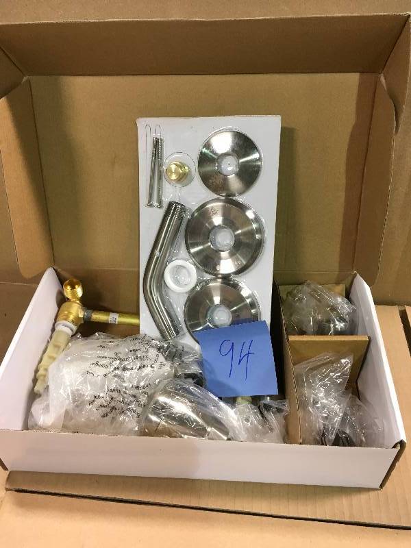 lot 94 image: Constructor 2-Handle 1-Spray Tub and Shower Faucet in Brushed Nickel (Valve Included)  in good condition
