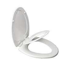 lot 21 image: Bemis NextStep Childrens Elongated Closed Front Toilet Seat in White  in good condition