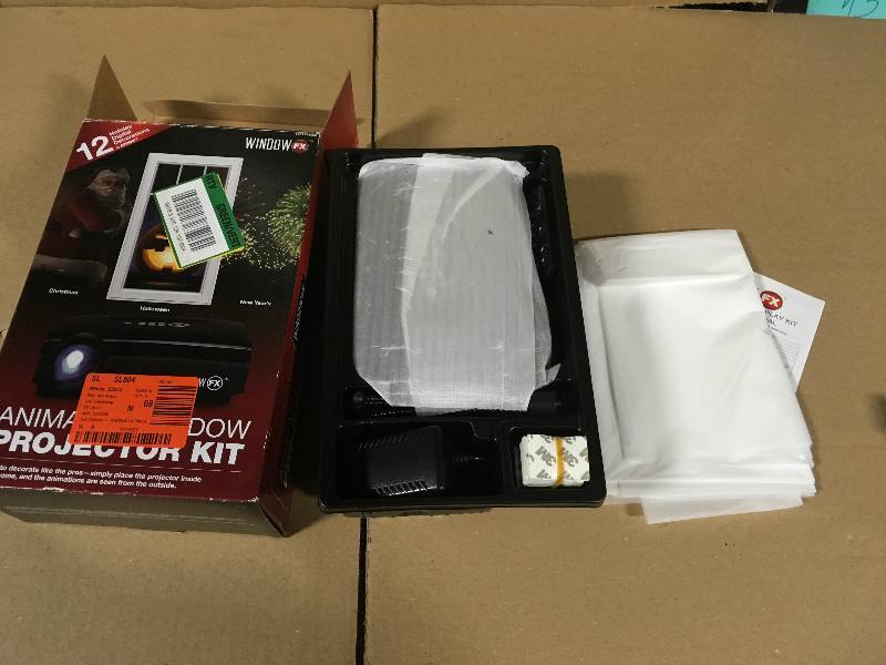 lot 107 image: Animated Window Projector Atmos FX Kit Seasonal Christmas Display Decor 75050thd IN GOOD CONDITIONS