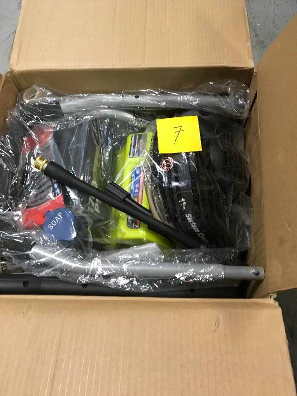 lot 7 image: Ryobi Electric Pressure Washer 1700 PSI Turbo