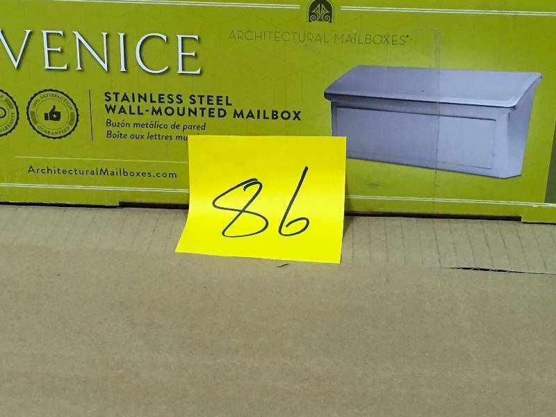 lot 86 image: Architectural Mailboxes Venice Wall Mount not used