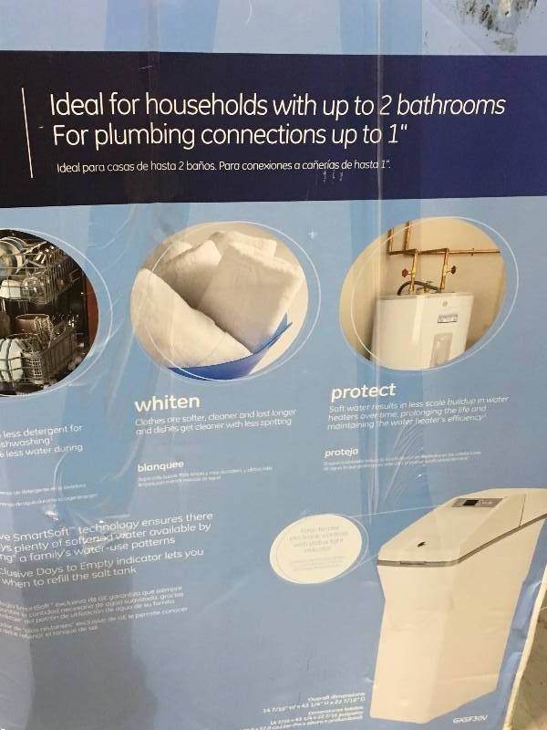 lot 90 image: GE GXSF30V 30,000 Grain Water Softener not used