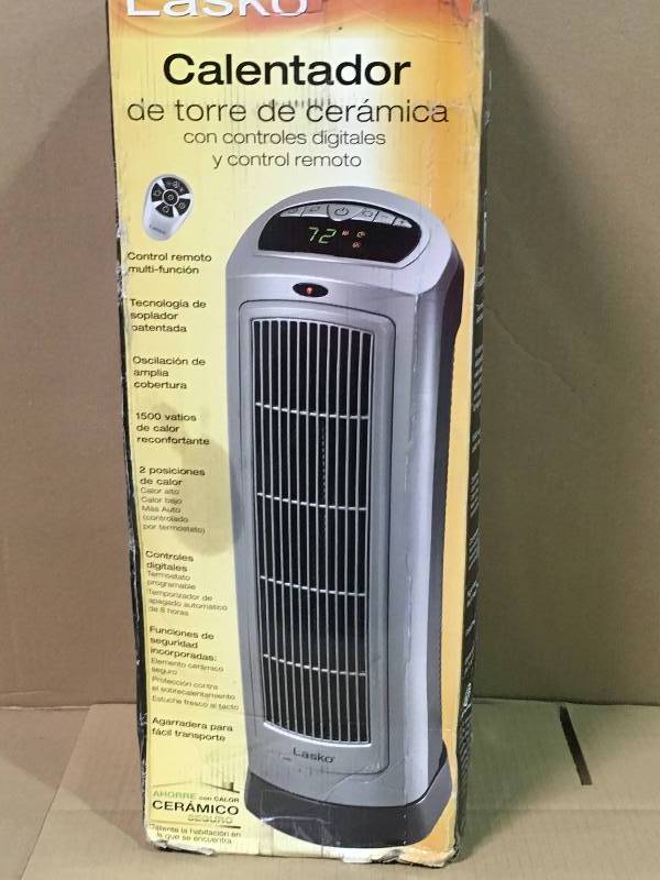 Lasko 755320 Ceramic Tower Heater With Digital Display And Remote Control In Good Condition Kx Real Deals Hastings Tools Houswarses And More Monday Auction K Bid