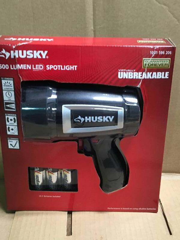 Husky 500 Lumen LED Compact Unbreakable Spotlight new