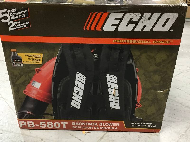 Echo PB-580T Gas 510 CFM 215 MPH Backpack Blower in like nw intrntion