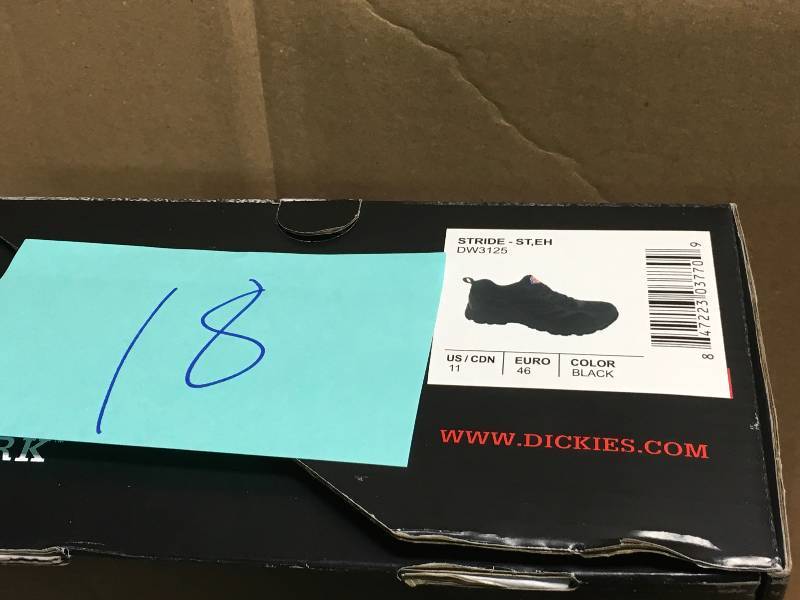 Dickies Stride Men Size 11 Black LeatherMesh Safety Work Shoe new