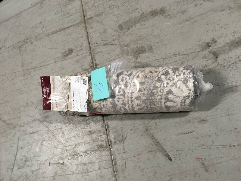 Spiral Medallion Grey 2 ft. x 7 ft. Runner Rug not used