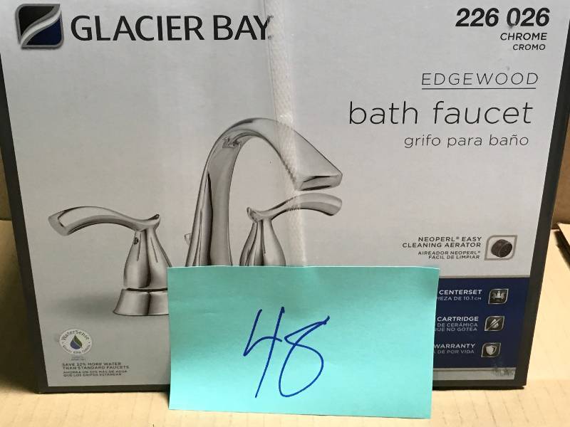 Edgewood 4 in. Centerset 2-Handle High-Arc Bathroom Faucet in Chrome new