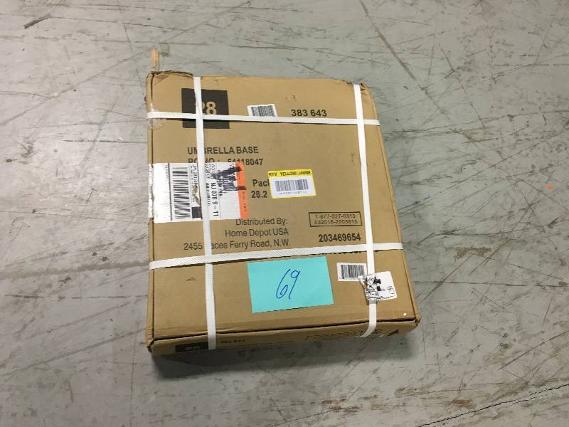 26 lbs. Patio Umbrella Base in Brown not used