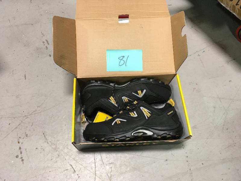 STANLEY Trench Low Mens Size 12 Black LeatherMesh Composite Toe Waterproof Work Shoe not used
