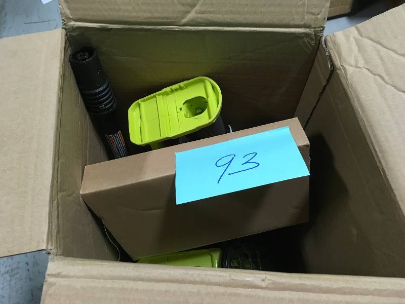 Ryobi  ONE 18-Volt Lithium-Ion Cordless String TrimmerEdger and Jet Fan Blower Combo Kit - 4.0 Ah BatteryCharger Included not used