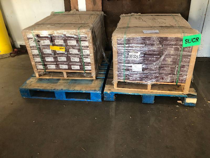 LOT OF 2 PALLETS Home Decorators Collection Wire Brushed Strand Woven Cocoa Bean 38 in. T x 5-15 in. W x 36.02 in. L Engineered Click Bamboo Flooring NEW 40 CASESS