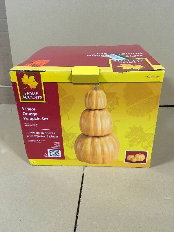 Home Accents Holiday 26.5 in. H Harvest Stackable Pumpkins