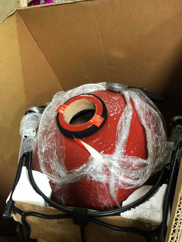 Kamado Professional Ceramic Charcoal Grill in Chili Red not used