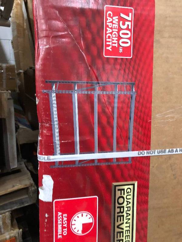 Husky 90 in. H x 90 in. W x 24 in. D 5 Shelf Welded Steel Shelving Unit with Wire Deck in Black