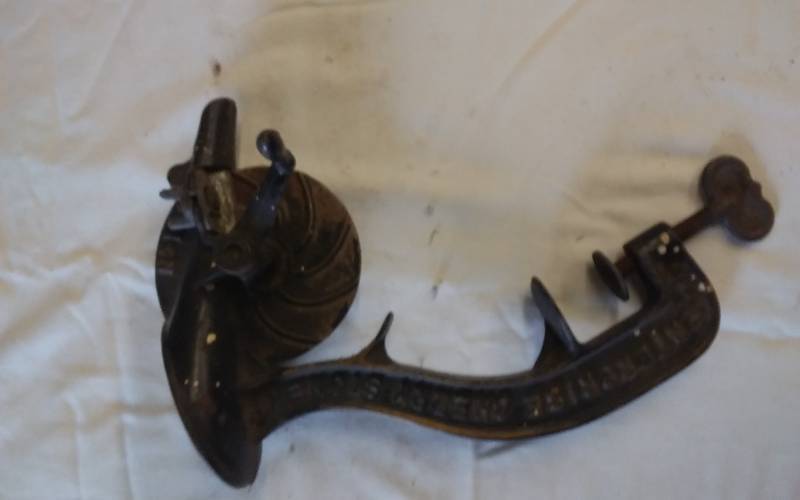 lot 14 image: Vintage Cast Iron Cherry Stoner No. 1 By Enterprise Mfg Co., Philadelphia, USA