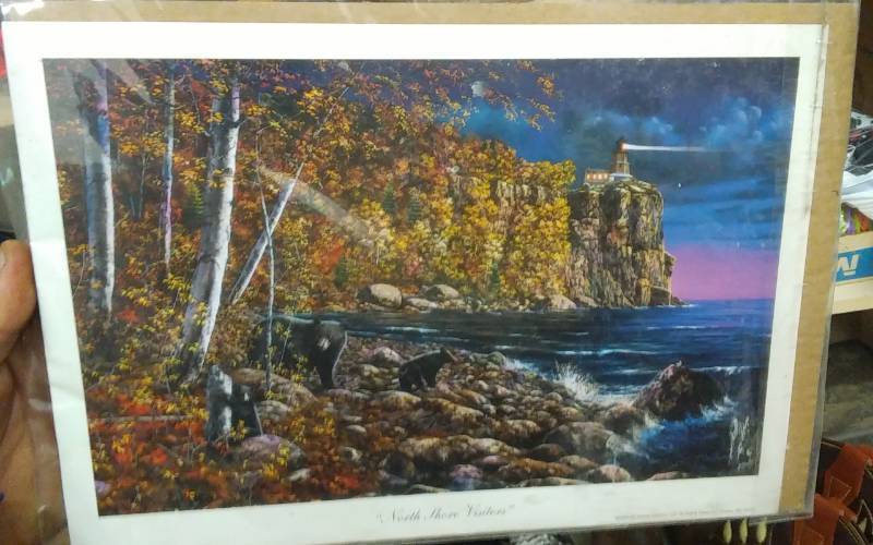 lot 50 image: Print By Jim Hansel - North Shore Visitors - 9x13