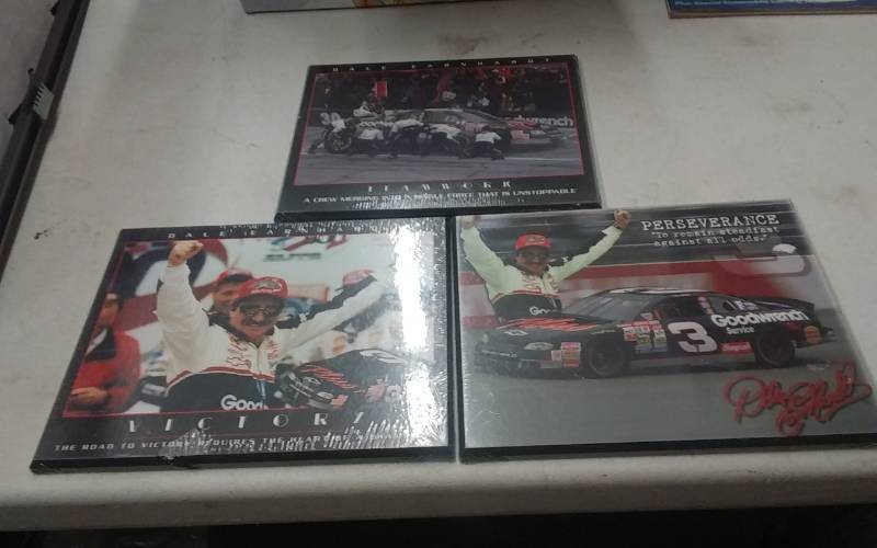lot 90 image: 3-Dale Earnhardt Wood Collector Signs