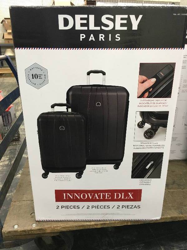 lot 141 image: Delsey 2Pc Hardside Luggage Set, Retail $149.99