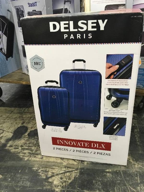 lot 150 image: Delsey 2Pc Hardside Luggage Set, Retail $149.99