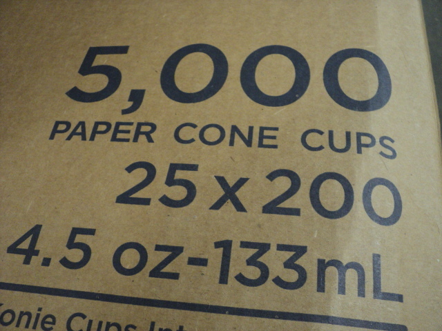lot 36 image: 5000 paper cone cups 4.5 ounce - so...
