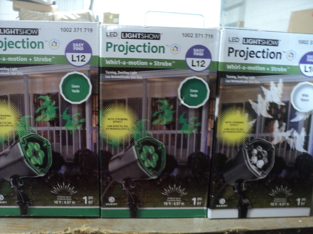 lot 50 image: 3 LED projection Halloween light sh...