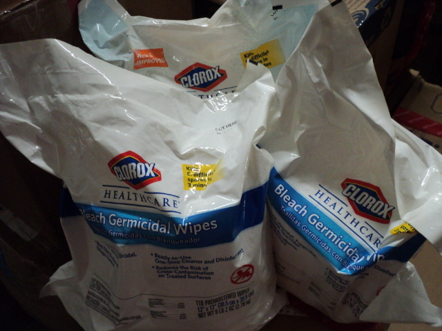 lot 102 image: 3 bags Clorox bleach germicidal wip...
