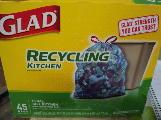 lot 105 image: Glad recycling kitchen bags 13 gall...