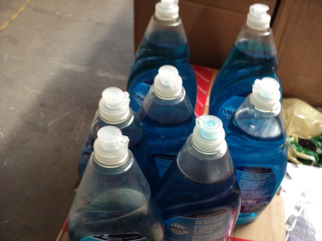 lot 118 image: 6 38 oz. Dawn detergent and a parti...