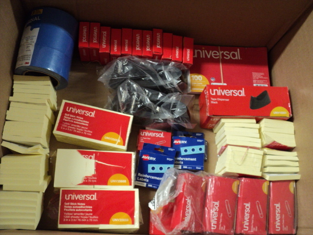 lot 135 image: post-its, painters tape, tape dispe...