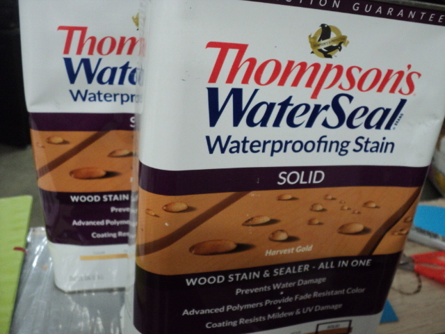 lot 144 image: 2 gallons Thompson water seal...