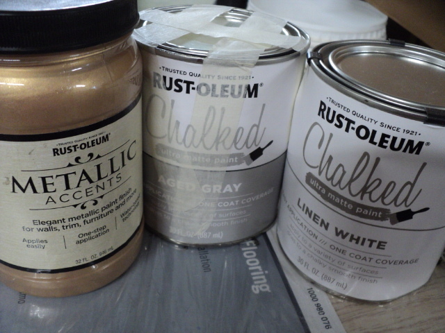 lot 146 image: metallic accents paint, chalked gre...