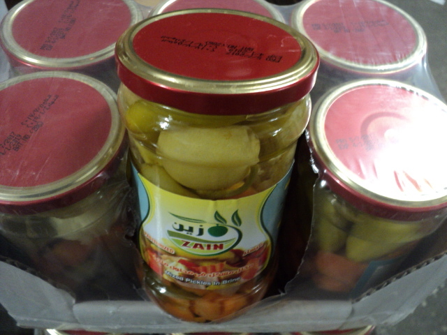 lot 162 image: 6 pack of Zain mixed pickles in bri...