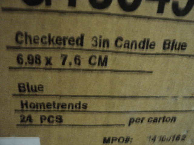 lot 177 image: case of 24 Hometrends 3x2.75 cand...