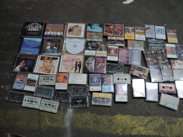 lot 207 image: CDs and cassette tapes and cases...