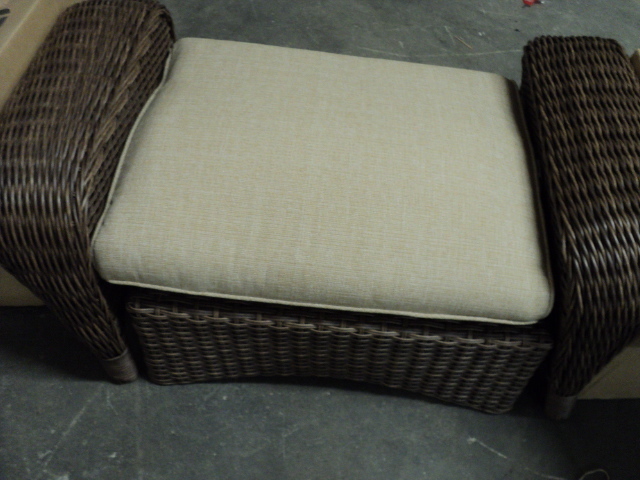 lot 214 image: Beacon Park steel woven ottoman wit...