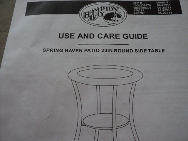 lot 217 image: Hampton Bay wicker and glass patio ...