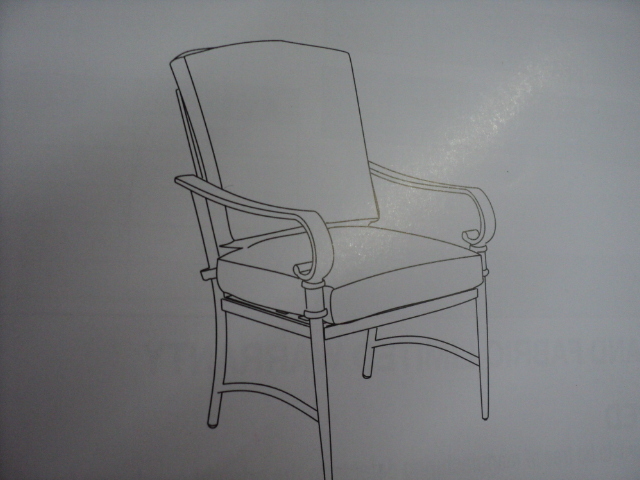 lot 267 image: 4 Hampton Bay patio chairs with cus...
