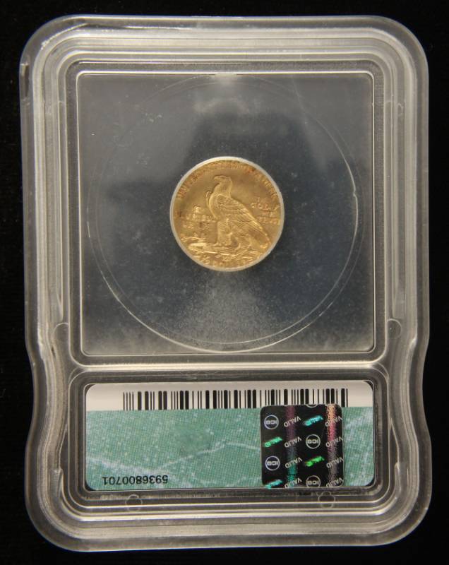 1911 US GOLD $2.50 INDIAN MS63 ICG