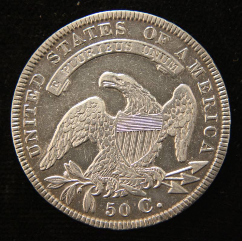 1834 US BUST SILVER HALF DOLLAR AU