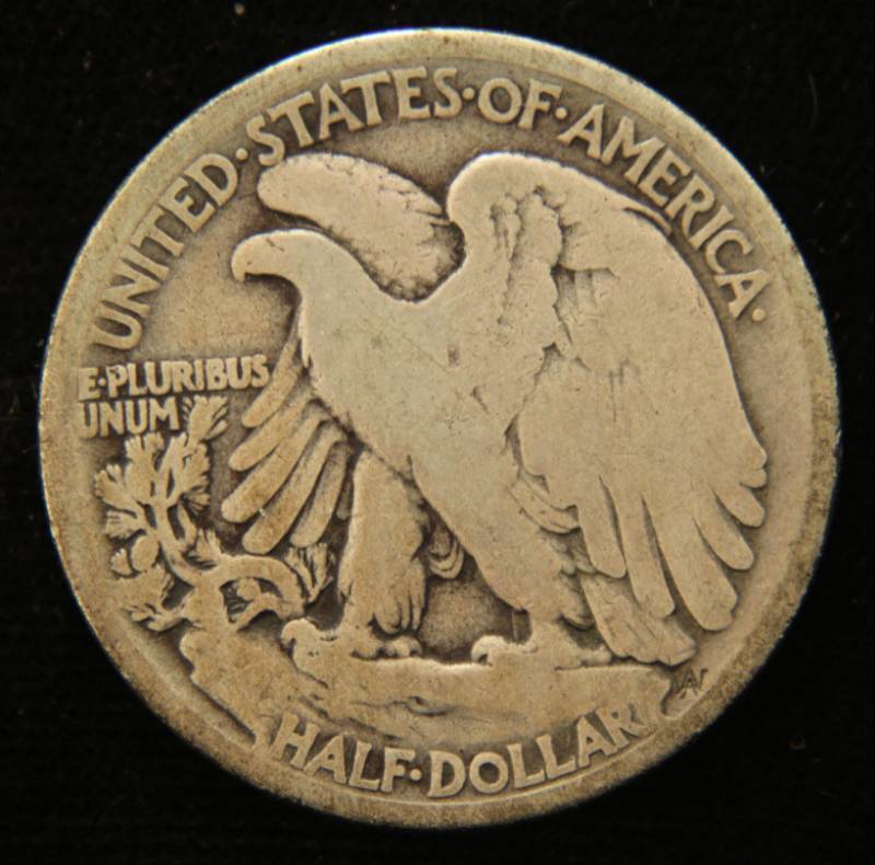 1916-D WALKING LIBERTY SILVER HALF DOLLAR