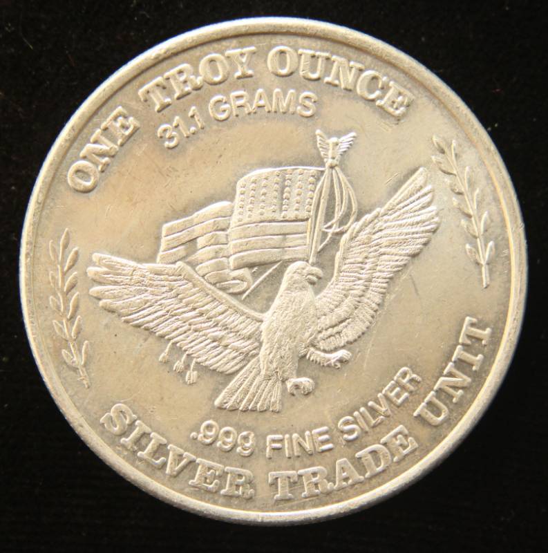 PRE AMERICAN SILVER EAGLE 1 TROY OZ. .999 FINE SILVER ROUND FROM STRATEGIC STOCKPILE OF SILVER STORED AT US ASSAY OFFICE SAN FRANCISCO 1981