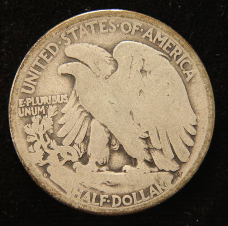 1918-D WALKING LIBERTY SILVER HALF DOLLAR