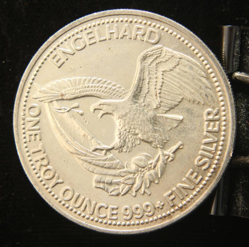 1 TROY OZ. .999 FINE SILVER 1986 ENGELHARD AMERICAN PROSPECTOR