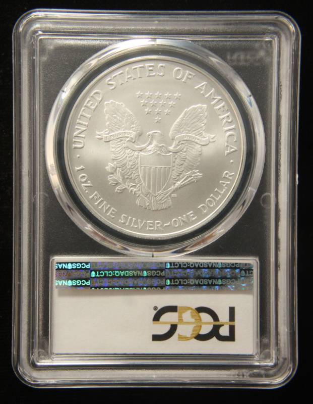 2007 AMERICAN SILVER EAGLE 1 TROY OZ. .999 FINE SILVER MS69 PCGS
