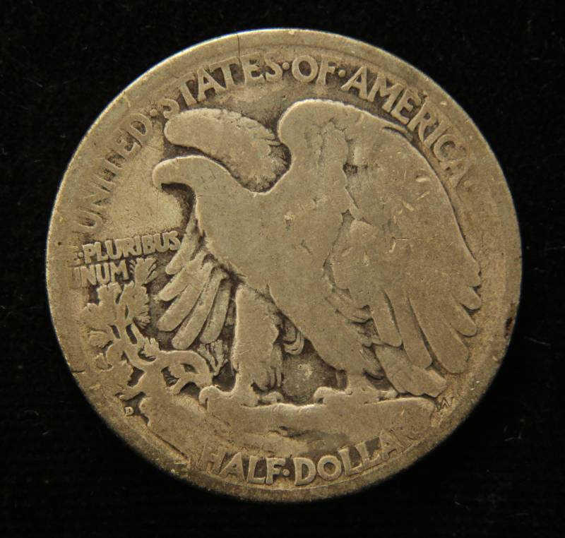 1919-D WALKING LIBERTY SILVER HALF DOLLAR